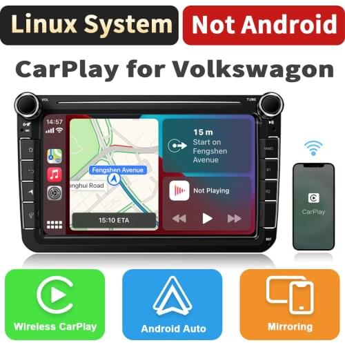Wireless CarPlay Android AUTO Head Unit for Volkswagon VW 8 SKODA SEAT PASSAT GOLF6 JATTA POLO JETTA TIGUAN BORA Octavia Yeti