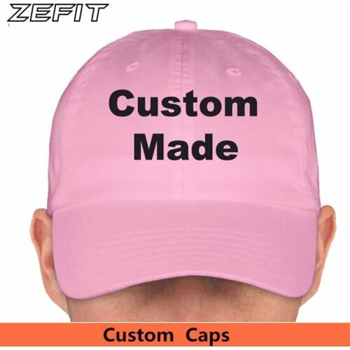 Custom Baseball Cap Unstructured Dad Hat Cotton Embroidery 6 Panels Curved Brim Long Strap Hat Adult Kids Football Team Sun Hats