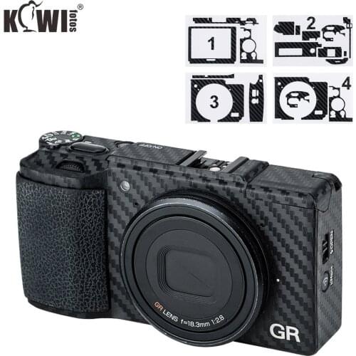 KIWI Anti-Scratch Camera Body Cover 3M Sticker Anti-Slide Carbon Fiber Film For Ricoh GR II GRII GR2 GR Mark II Cameras Skin