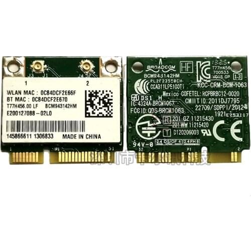 SSEA for Broadcom BCM43142HMB Wifi Bluetooth 4.0 300M half Mini PCI-E wireless card for ACER ASUS DELL