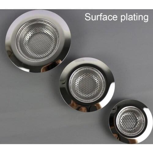 Stainless Steel Kitchen Bathroom Sink Strainer Waste Plug Sink Filter Waste Collector Hair Catcher Shower Drain Hole Filter