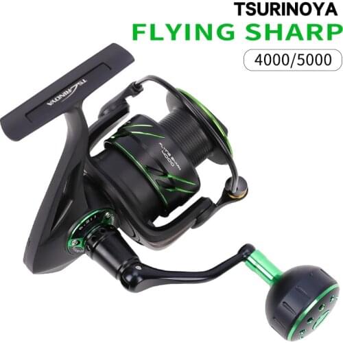 TSURINOYA FLYING SHARK Spinning Fishing Reel 4000 5000 11+1BB 6.2:1 Ratio 12kg Drag Power Full Metal Saltwater Fishing Reels