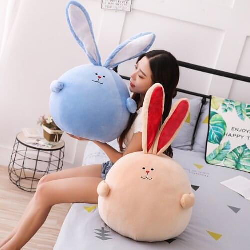 Rabbit round pillow Plush Rabbit Plush Sleeping Comfort Toy Stuffed Bunny Kawaii Plush Decor Soft Toy Party Birthday Kid Gift