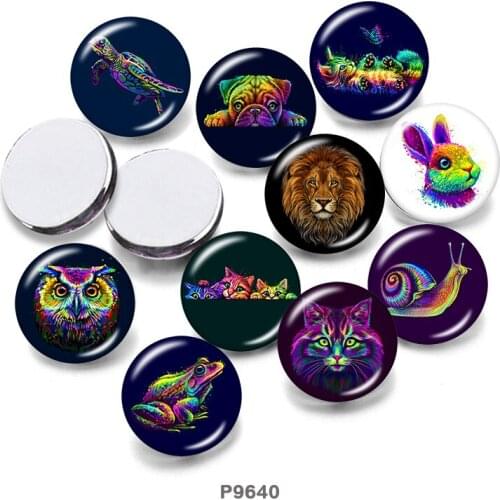 Animal 12mm/18mm/20mm/25mm/30mm Round Glass Cabochon Flat Back Making Findings P9640