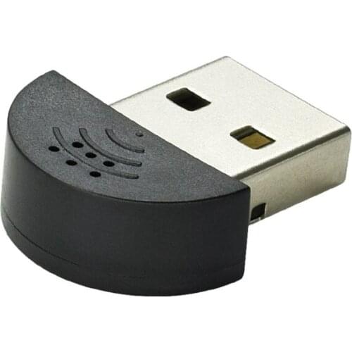 Mini USB 2.0 Microphone for Laptop/Desktop Voice Recognition Software Driver-Free Receiver Adapter for PC Notebook