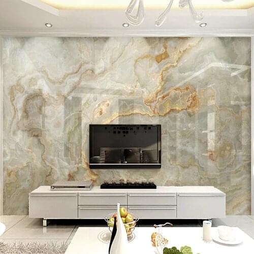 Custom Mural Wallpaper 3D Modern Marble Wallpapers Living Room TV Sofa Luxury Home Decor Wall Painting Papel De Parede Sala 3D