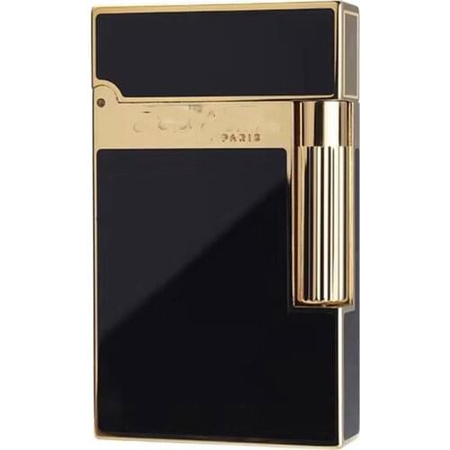 New Natural Classics Ligne-2 Metal Lighter Men Smooth Surface Inflatable Butane Ping Sound Lacquer Smoking Cigarette Lighters