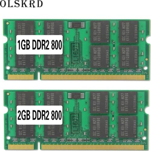 Olskrd Laptop memory 1GB 2GB DDR2 800MHz PC2-6400 DDR 2 2G notebook memory Laptop RAM SODIMM for intel amd