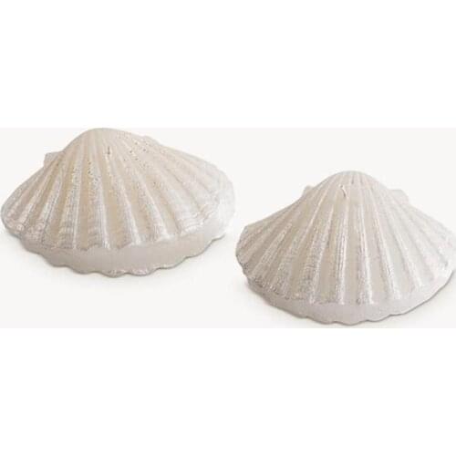 Oyster Candle Ocean Breeze Pillar Candle Holder - Marine Theme Tea Light , Beach Candle Holder Decor for Table Top, For