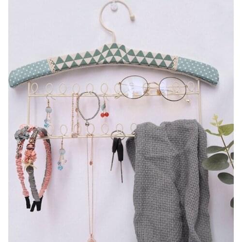 Simple Home Storage Creative Jewelry Storage Rack Linen Iron Hanger Storage Rack Earring Rack Necklace Rack