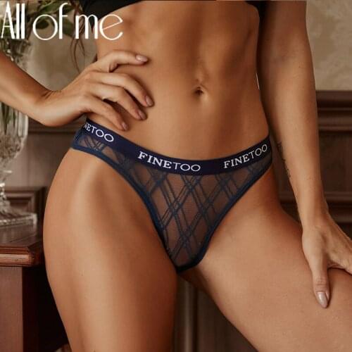 Sexy Underwear Lace Panties Women Lingerie Perspective Panties Female Underpants Intimates Grid Mesh Briefs Solid Color Pantys