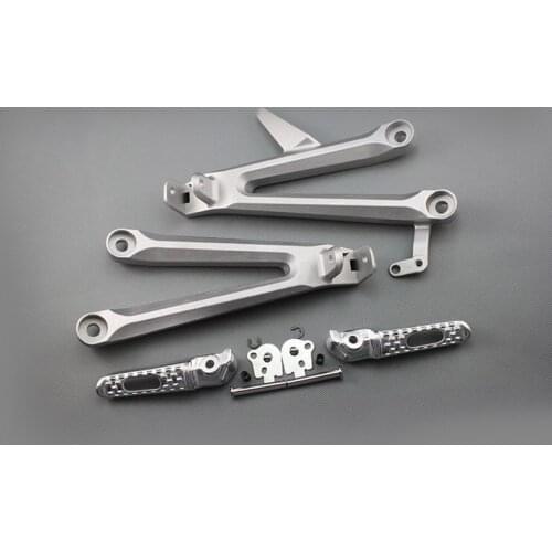 Silver Rear Passenger Foot Peg Footrest&Bracket For Honda CBR1000RR 2004-2007