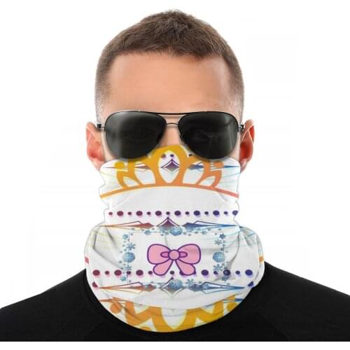 Attractive Design Crown Scarf Half Face Mask Men Women Halloween Tube Mas Neck Bandanas Multi-functional Headwear Cycling Hiking