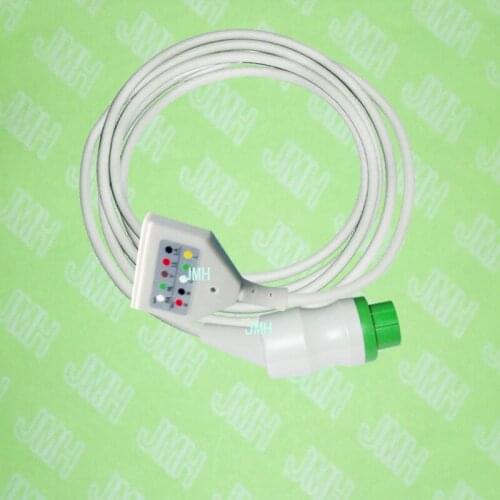 Compatible with 13pin Menen BPM-700M and Envoy ECG Machine the DIN 5 lead trunk cable,AHA and IEC