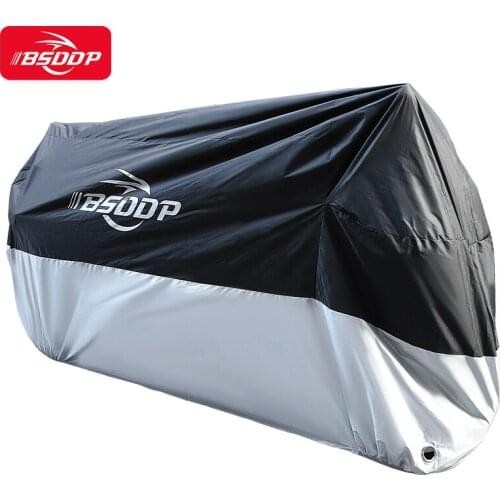 Motorcycle Cover Universal Outdoor UV Protector Scooter All Season Waterproof Bike Rain Dust-Proof Cover 190T Polyester Taffeta