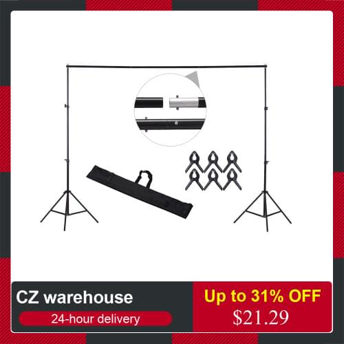 200 * 200cm/78 *78inches Aluminium Alloy Studio Background Backdrop Stand Support System Kit Heavy Duty Photo Video Crossbar Kit