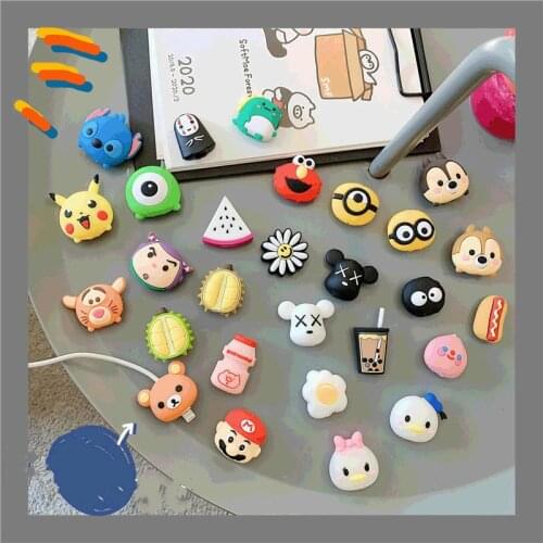 50pcs/lot Cartoon Phone USB cable protector for iphone cable chompers cord animal bite charger wire holder organizer protection