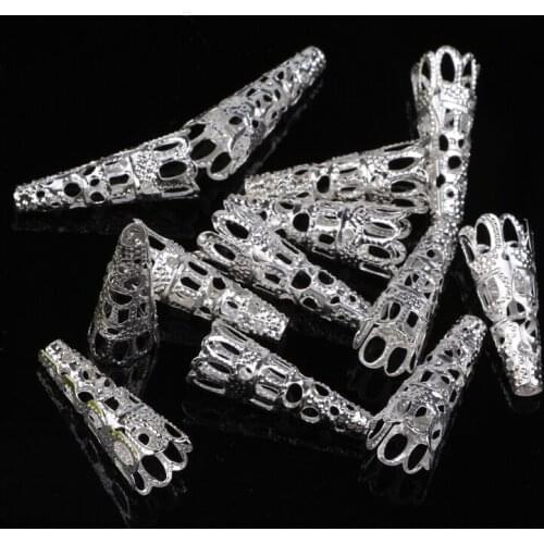 8*22MM 500Pcs/lot (Silver/Gold/Bronze/Nickel) Horn Flowerss Metal Bead Cap DIY Jewelry Findings