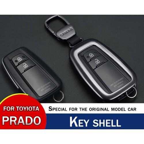CNC Anodizing Process Car Key Shell For 2003~2009 Toyota Prado Key Shell Prado Key Case Eight Generation Camry Key Shell Bag
