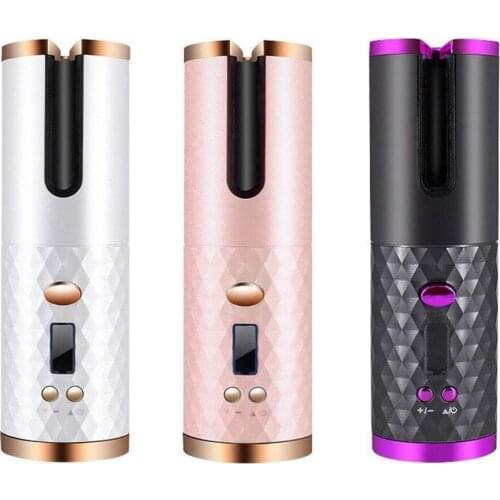 Automatic Hair Curler Iron Hairdressing Curling Device And Tools Treatments Cordless USB Rechargeable LCD Display Ceramic Safet