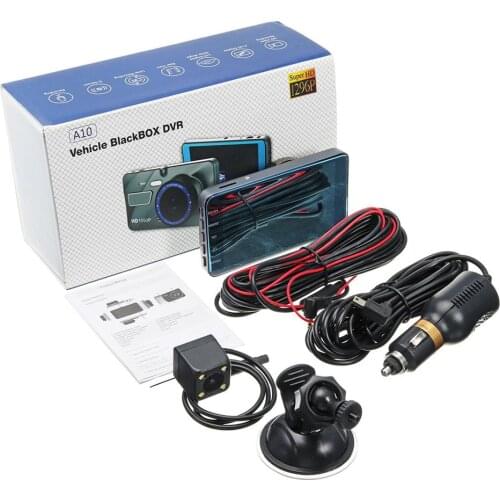 4 inches 1080P dual lens 170degree camera car dvr dash auto vehicle video recorder g-sensor night