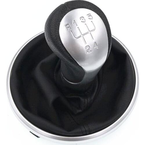 Free Shipping 5 Speed Car Gear Shift Knob With PU Leahter Boot For Skoda Fabia Roomster 2007-2010