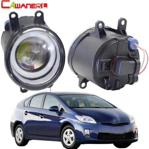 Cawanerl For Toyota Prius 2009 2010 2011 2012 Car 3000LM LED Fog Light Angel Eye Daytime Running Lamp DRL 30W White 12V 2 Pieces