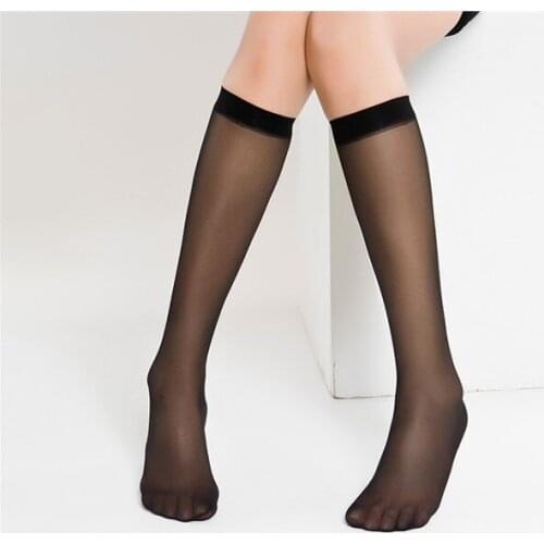 Medium stockings spring and summer medium stockings short stockings Super thin transparent socks womens Socks