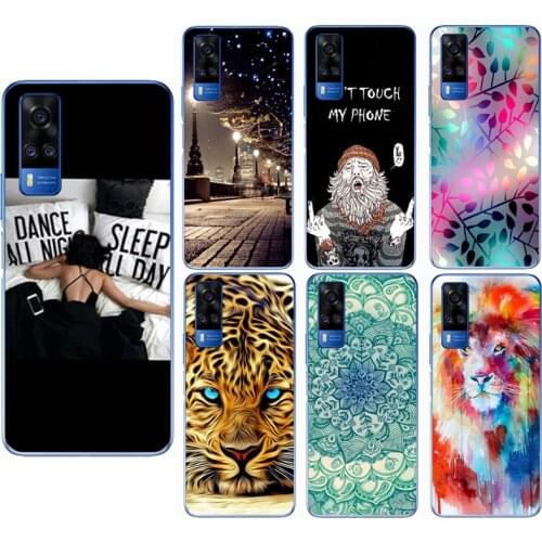 Animal Colorful Case for VIVO Y31 2021 Silicone Soft Covers for vivo y31 2021 Case Protector Baicvery Back Covers