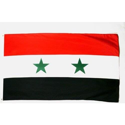 Hot Selling Syria Flag 3x5ft 150X90CM Banner 100D Polyester Grommets Idoor Or Out Door Advertising Promotion Flying