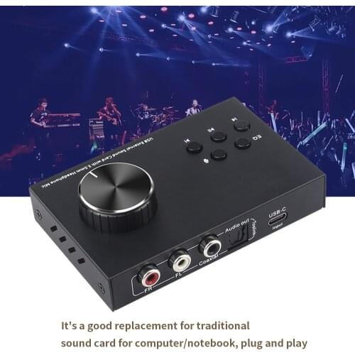 Kebidu with Audio interface card For PC External sound card USB 3.5mm interface stereo output Channel 7.1 Adapter Converter