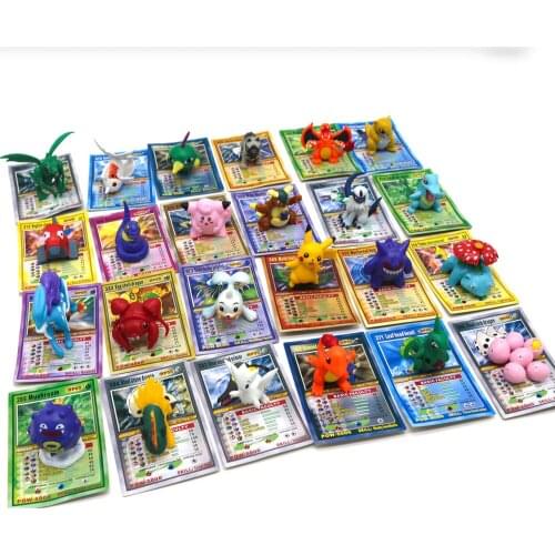 Takara Tomy Pokemon Dolls with Cards Collection for Children Battle Trading Figure Card Game Gold Cards Action Figures