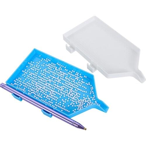 5D DIY Diamond Painting Tray Plastic Large Capacity Big Drill Plate Diamond Cross Stitch Embroidery Sewing Handmade Accessories