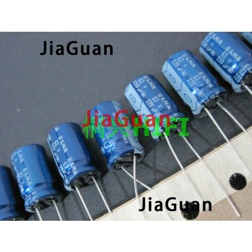 20pcs NEW ELNA RE3 63V220UF 10X16MM audio electrolytic capacitor 220uF/63V blue robe 220UF 63V re3 63v 220uf