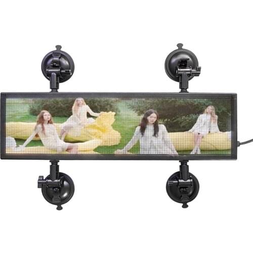 P4MM DC9-36VRGB full color video LED sign, used for car information advertising wireless smart LED display board