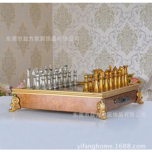 Chess full set of luxury business gift gifts model room Decoration three color options