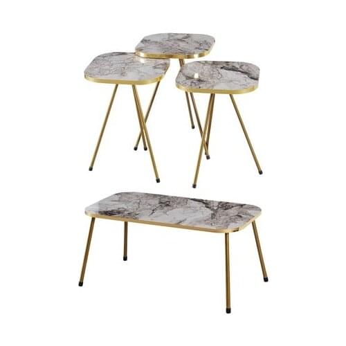 Modern Zigon coffee table And Medium Tripod Kombin Set Gold 3100 coffee tables table basse furniture living room table