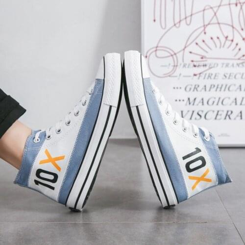 Mens Shoes High Top Canvas Shoe Men Korean Fashion Graffiti Board Shoes Men 2020 New Summer Breathable Shoe