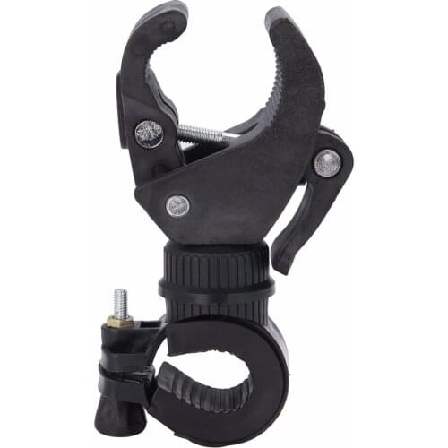 Bike LED Flashlight Mount Bracket Adjustable 360 Degree Bicycle Bike Flashlight Bracket Clip Mount Clamp Holder Black