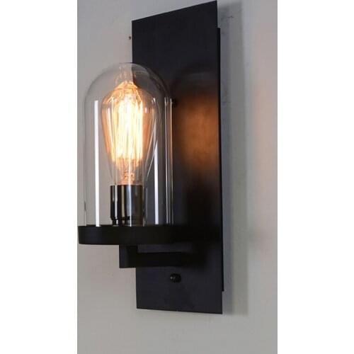 Retro loft glass lamp industry vintage wall lights warehouse corridor living room bedroom lamp cafe lights wall sconce