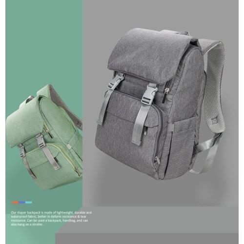 Waterproof Diaper Bag Backpack USB Baby Bags for Mom Organizer Nappy Bag Solid Mommy Maternity Bag Free A Pair Stroller Hooks