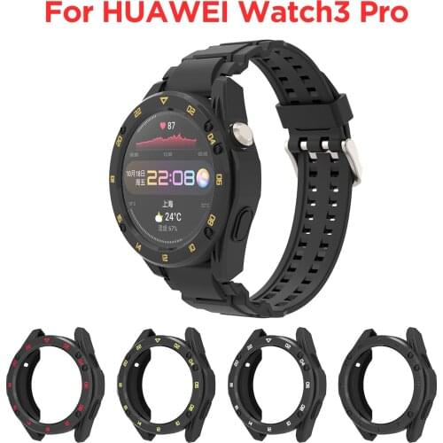 Smart Watch Protective Case for Huawei Watch3 Pro Sport TPU Shell Accessories Shockproof Cover for Huawei Watch3 Pro YINFISH