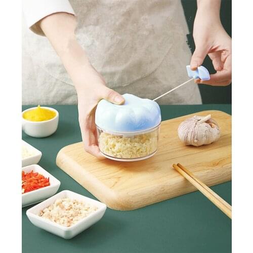 1PC Garlic Press Kitchen Food Chopper Household Hand Manual Rope Processor Slicer Shredder Salad Maker Vegetable Tools OK 1179