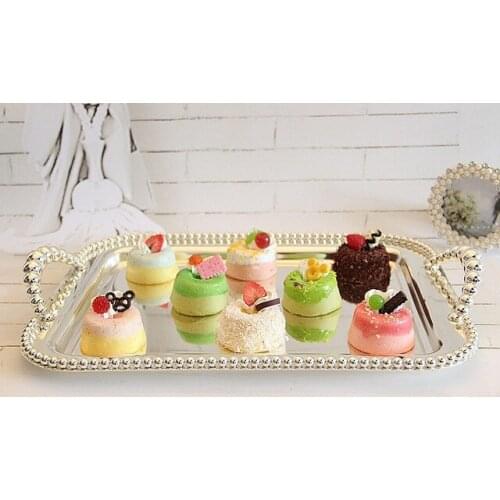 10pcs/lot Wedding Decoration Silver metal cake stand metal cake holder afternoon tea mug-up dessert plate dish wedding props