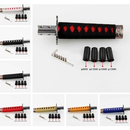 2020 New Car JDM Style Short Samurai Sword Shift Knob Katana Gear Shifter with 4 Adapters and Adjust the wrench