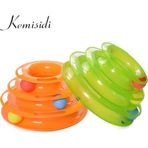 3Layers Funny Dog Toys Crazy Ball Disk Anti-slip Interactive Amusement Plate Triple Turntable Play Disc Small Pet Toy For Kitten