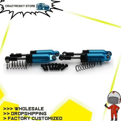 4x Blue Alloy Scale Inner Spring Shock Absorber For Rc Hobby Model Car 1/18 Wltoys A959 A969 A979 K929 Etc