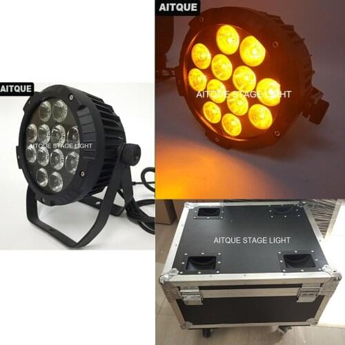 8lot/CASE)Dj light quad wash led par 12x15w par led ip 65 led par 64 rgbwa slimpar outdoor light flight case