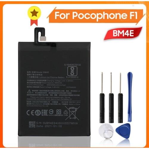 Xiao Mi Xiaomi Mi BM4E Phone Battery For Xiao mi Pocophone F1 BM4E 4000mAh Original Replacement Battery + Tool
