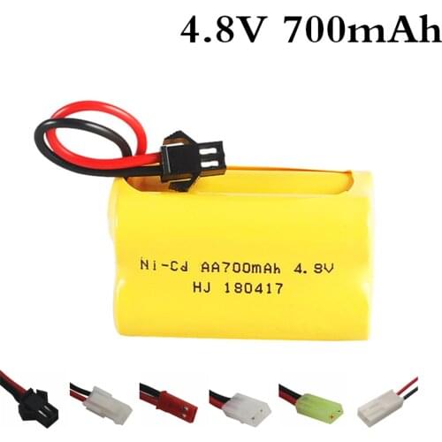 4.8v 700mah Rechargeable ni-cd aa 4.8v bateria 4.8v nicd ni cd battery pack 4.8v 800mah for RC boat model car toy